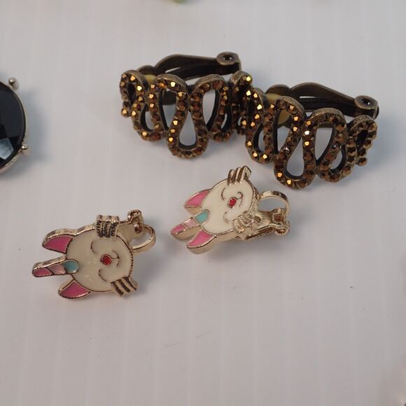 Vintage To Now Bulk Clip On Earrings 16 Pair Lot - Picture 5 of 16